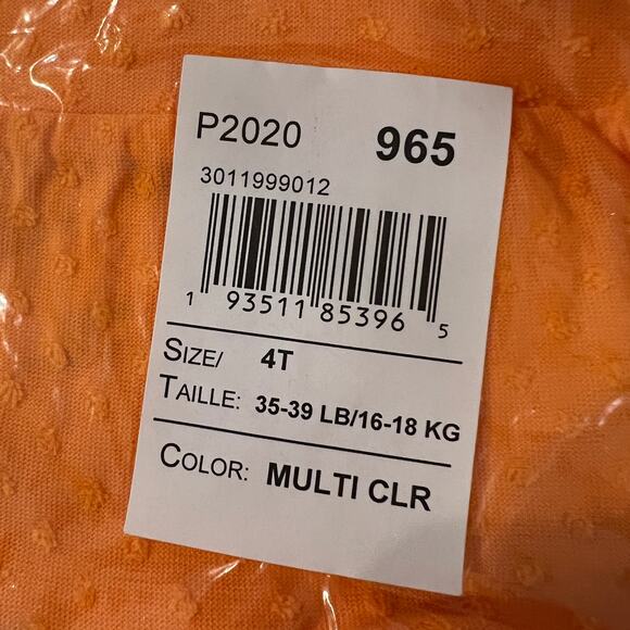 NWT Gymboree Orange & Pink Colorblock Jacquard Tiered Dress - Picture 10 of 12